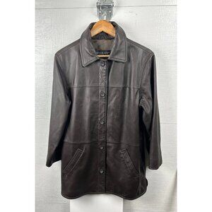 Centigrade Women's M Brown Leather Coat Jacket